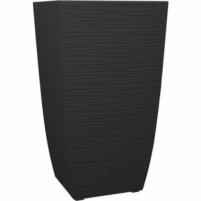 EDA Blumentopf Schwarz 43,5 x 43,5 x 78,2 cm Kunststoff Quadratisch Modern