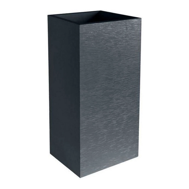 EDA Graphit Flower Pot Grey Dark Gray Plastic Square 39,5 x 39,5 x 80 cm