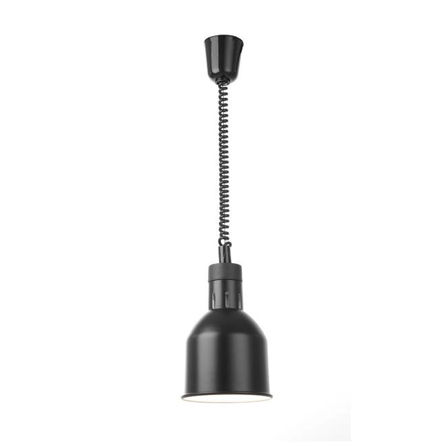 Ēdienu sildīšanas lampa - piekārts cilindrisks diametrs 175x(H)250 melns