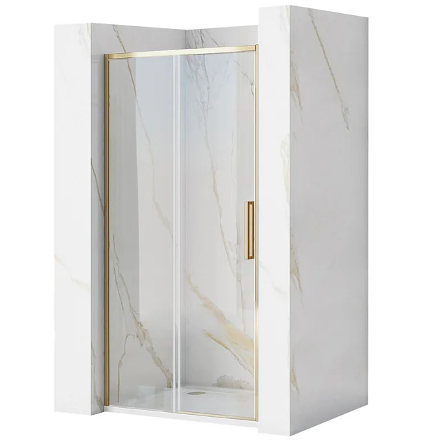 REA Rapid Slide Sliding Shower Doors 100 Gold Gold