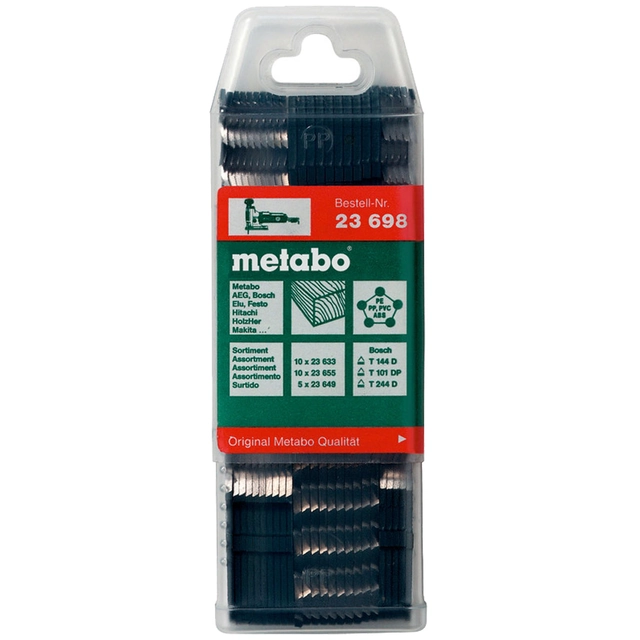 Een set ijzerzaagbladen 4 Metabo, hout (623698000), 25 stuks