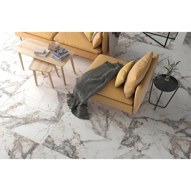 Gold vein in white marble 120x60 HIGH BRIGHT