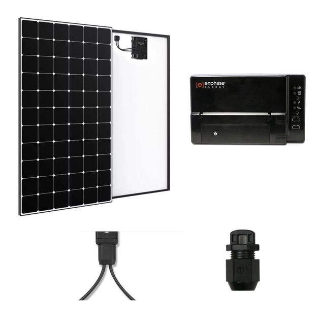 Einphasiges Premium-Photovoltaiksystem 3KW, MAXEON-Module 6AC 435W mit Enphase-Mikrowechselrichter inklusive, Mehrwertsteuer 5% inklusive