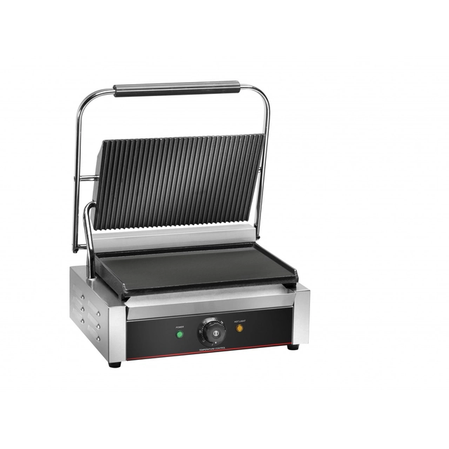 Einzelkontaktgrill 340x230 glatte Platte PG35L | Amitek