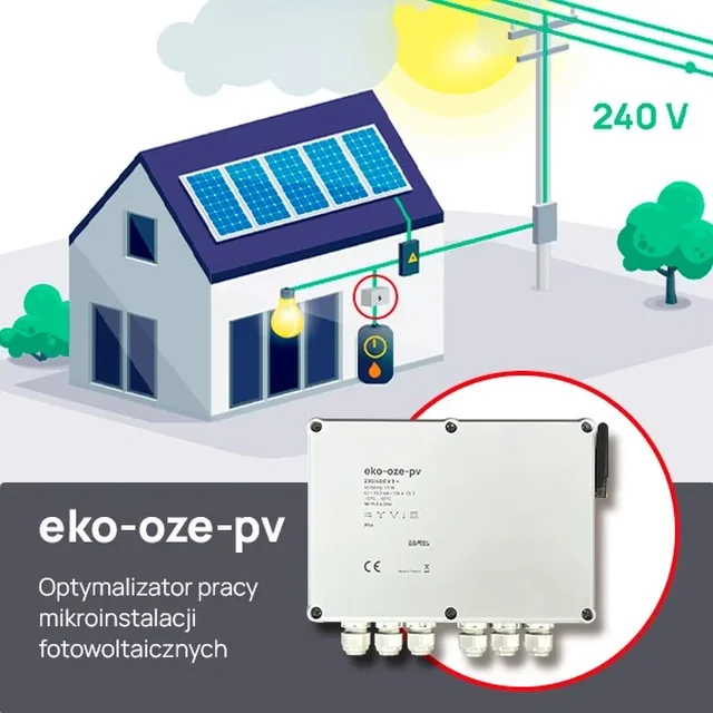 EKO-OZE-PV Optimizer van de Zamel fotovoltaïsche installatie