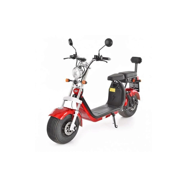 El-scooter HECHT Cocis Rød, batteri 60 V, 20 Ah, motor 1500 W, dæk 18 x 9.50 tomme, maksimal hastighed på 45 km/t, rød