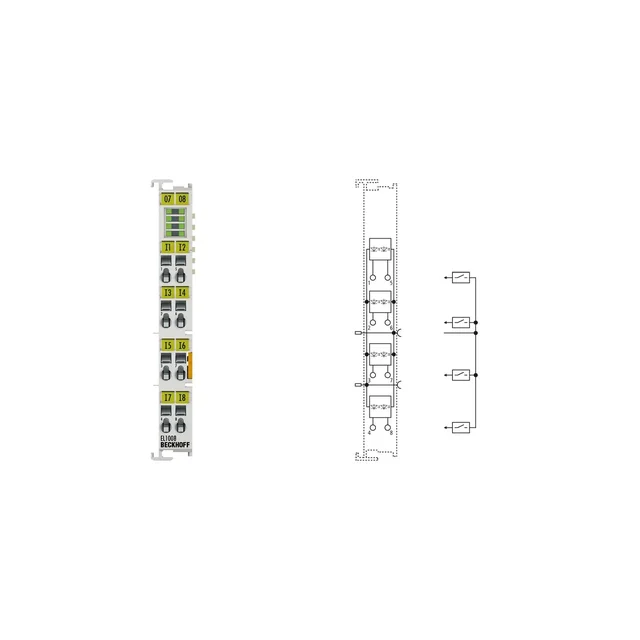 EL1008 | Borne EtherCAT, entrée numérique 8-kanałowe, 24 V CC, 3 ms