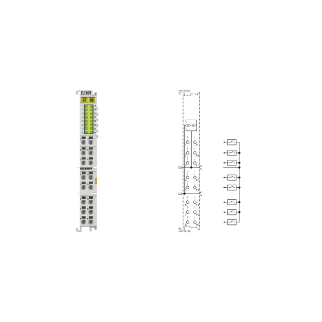 EL1809 | EtherCAT terminál, 16-kanałowe digitális bemenet, 24 V DC, 3 ms