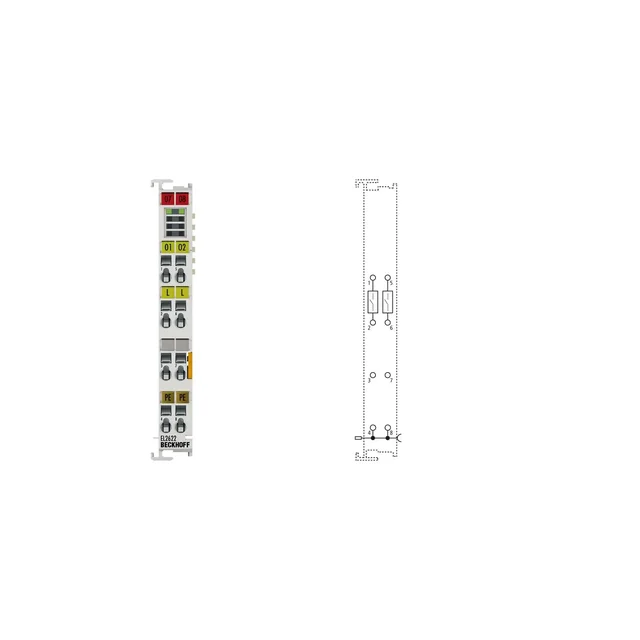 EL2622 | Borne EtherCAT, sortie relais 2-kanałowe, 230 V AC, 30 V DC, 5 A, sans contacts d'alimentation