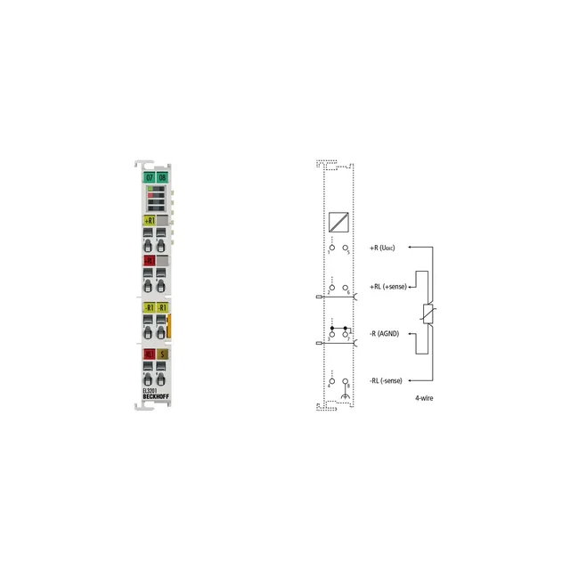 EL3201 | EtherCAT-liitin, 1-kanałowe sisääntulo PT100 (RTD) resistiivisille antureille, 16-bitowe