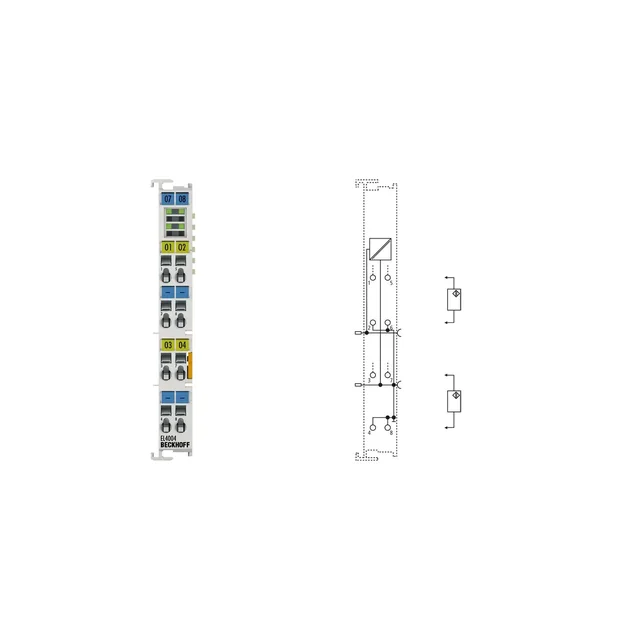 EL4004 | EtherCAT-terminal, 4-kanałowe analog udgang, spænding, 0...10 V, 12 bit