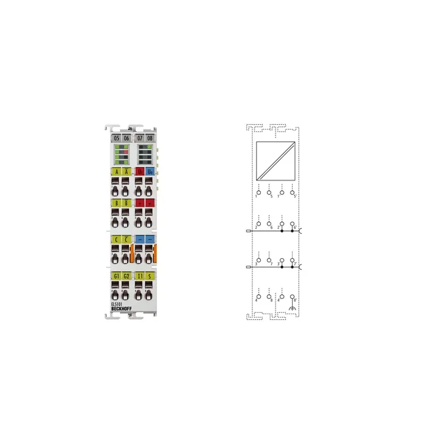 EL5101 | EtherCAT-pääte, 1-kanałowy kooderiliitäntä, inkrementaalinen, 5 V DC (DIFF RS422, TTL), 1 MHz