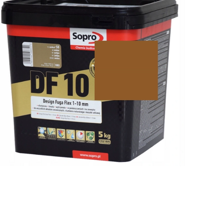 Еластична фугираща смес Sopro DF 10 umbra 58 5kg