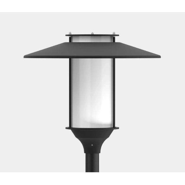 ELBA LED luminaire,3 500 K, painted RAL9006, inox anodized roof