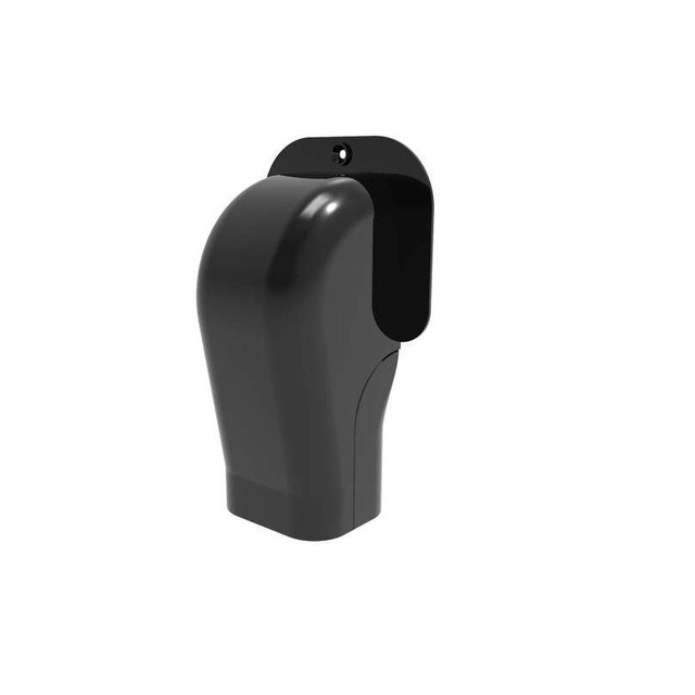 Elbow-end to the wall for the air conditioner pipe channel Tecnosystemi, Black-Line TM72-EXC black