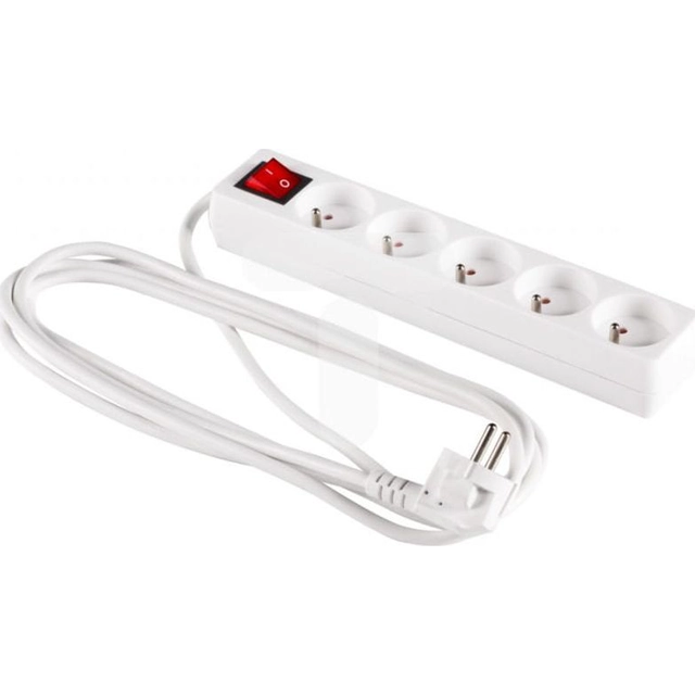 Elcan power strip 5 sockets 1.5 m white (PM-ZW-5G-15)