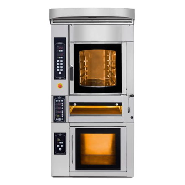 Electric bakery oven | modular | rotary | 5x 400x600 | 4x30 cm | 20 kW | PM-D-K 5+4 RQ