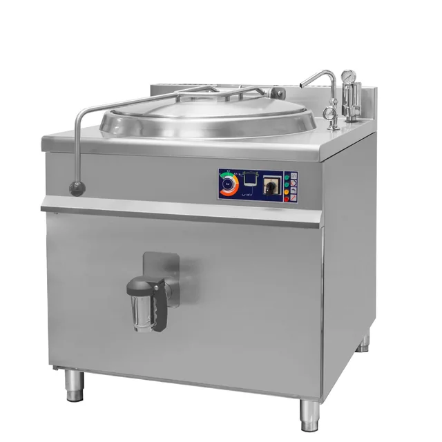 Electric boiling kettle with indirect heating | agitator option | 24 kW | 400V | 150 l | 900x900x900 mm | RQLR-151E