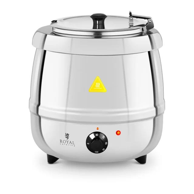 Electric cauldron for soups and dishes made of stainless steel 10L