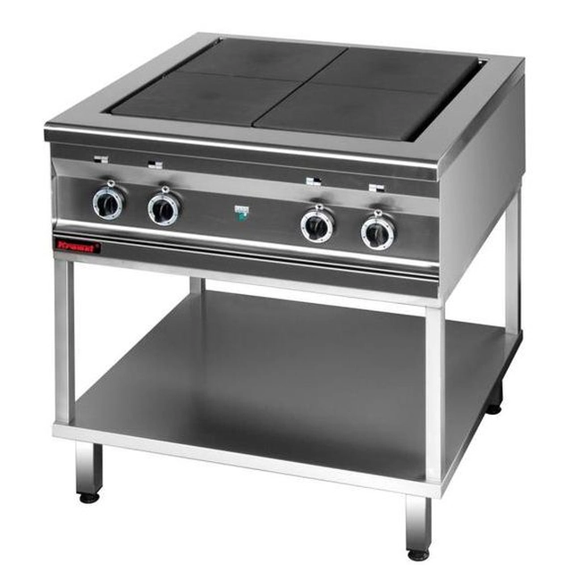 Electric cooker 4-palnikowa free-standing, 800x750x900 mm KROMET, 000.KEZ-4u.T