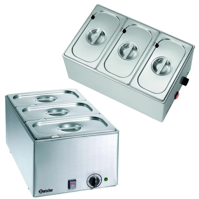 Electric Food Bain-Marie With 3 Bartscher Containers 200233