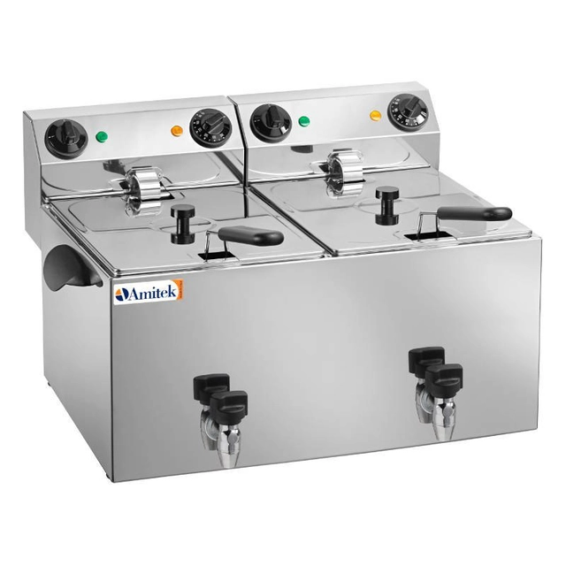 Electric fryer 2x6l 2x3250W + tap | Amitek