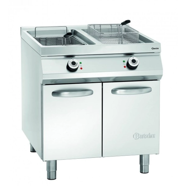 Electric fryer on the cabinet, 2 compartment