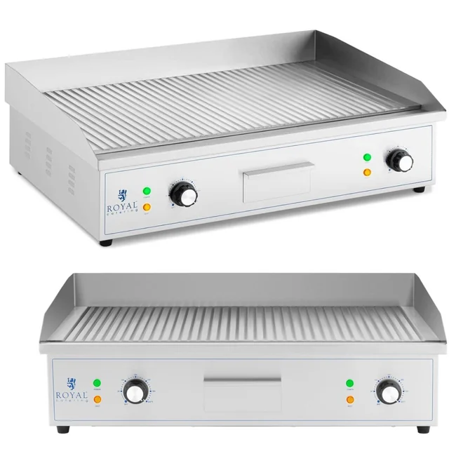 Electric grill, grooved grill plate 700 x 400 mm 4400 W