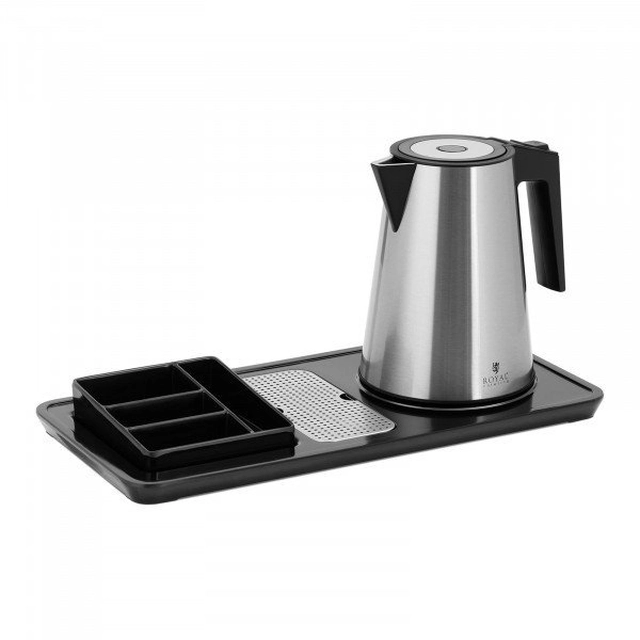 Electric kettle - coffee and tea station - 1,2 l - 1800 W - silver - Royal Catering ROYAL CATERING 10012719 RC-HKS04