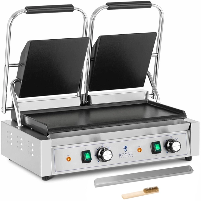 Electric smooth double contact grill 48 x 23 cm 3600 W