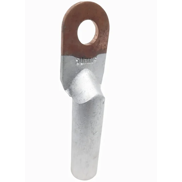 Electrical shoe copper aluminum Cu-Al 50mm² tubular terminals hole diameter 10mm length 90mm