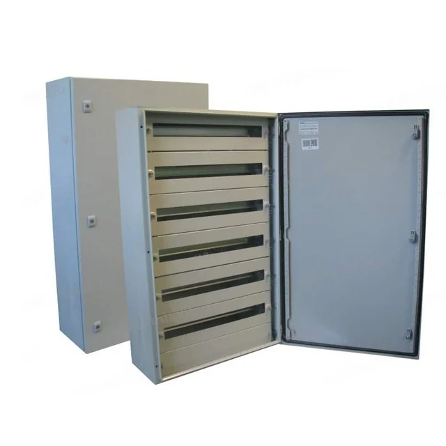 Electrical switchboard 1000x600x250mm 130 modules cabinet cabinet modular metal cabinet 5 rows x 26 modules IP66 apparently with DIN rail plates for counterpanel mounting mounting plate