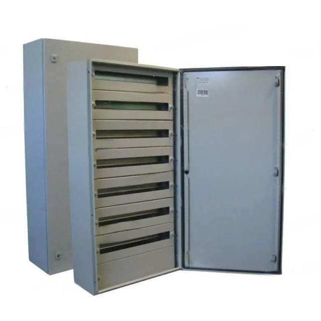 Electrical switchboard 1200x600x250mm 156 modules cabinet cabinet modular metal cabinet 6 rows x 26 modules IP66 apparently with DIN rail plates for counterpanel mounting mounting plate