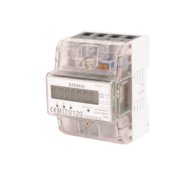 Electricity meter 3 phase DTS 353-C 80A 3F LCD 4,5M billing MID