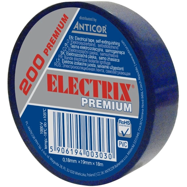 ELECTRIX lint 200 esmaklassiline sinine 19 mmx 18 m