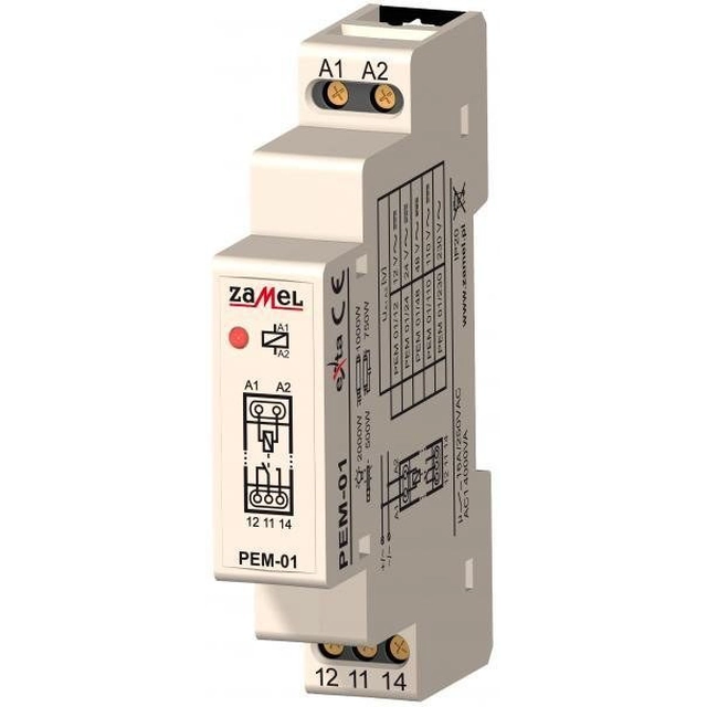 electromagnetic relay 12V AC/DC 16A Type:PEM-01/012