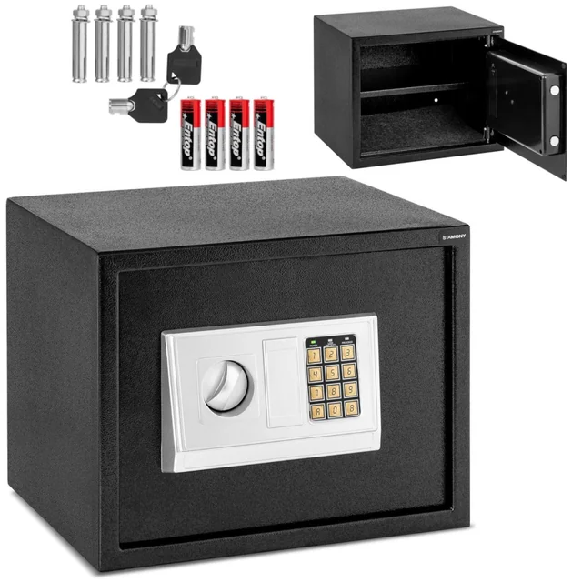 Electronic home safe with code and key 38x30x30 cm