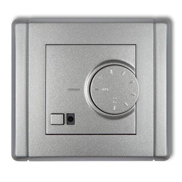 Electronic temperature controller with underfloor sensor in silver metallic KARLIK FLEXI 7FRT-1