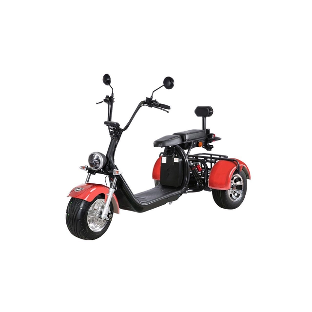 Električni romobil HECHT Cocis Max Red, 3 kotači, baterija 60 V, 20 Ah, motor 1500 W, maksimalna brzina 35 km/h, crveni