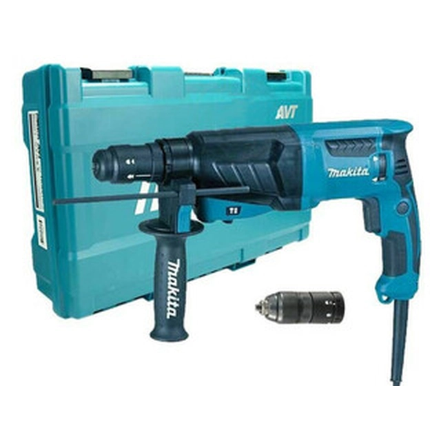 Ηλεκτρικό σφυροτρύπανο Makita HR2630T 2,4 J | Σε σκυρόδεμα: 26 mm | 3 kg | 800 W | SDS-Plus | Σε μια βαλίτσα