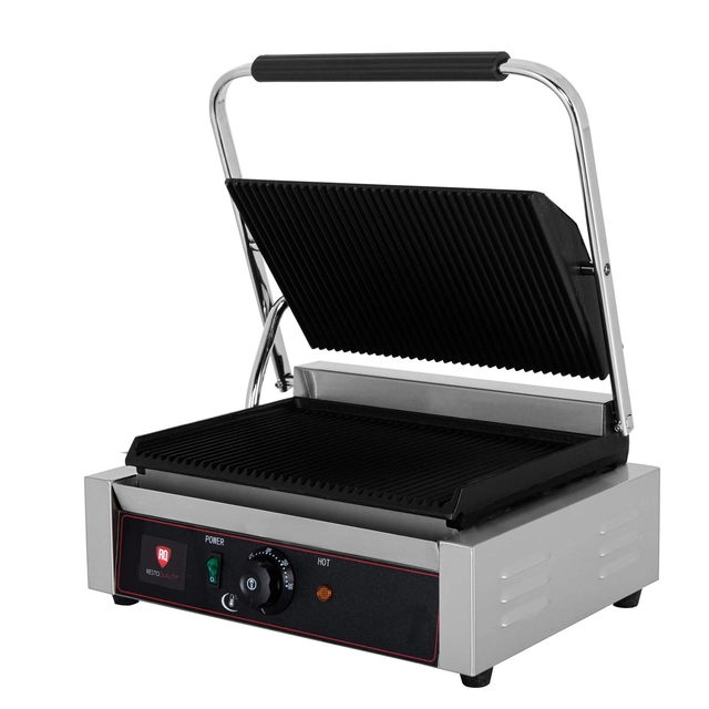 ELEKTRIKONTAKTGRILL | PANINI | PÖÖRATATUD ÜLES JA ALUMINE | 2,2 KW | 425X400X210 | RQHEG-811E