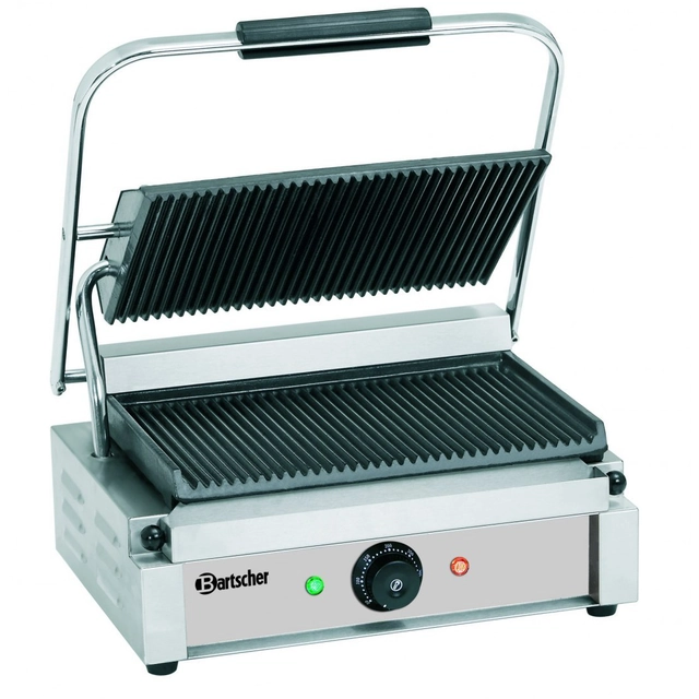 Elektrische contactgrill geribbeld 410x370 Bartscher A150674