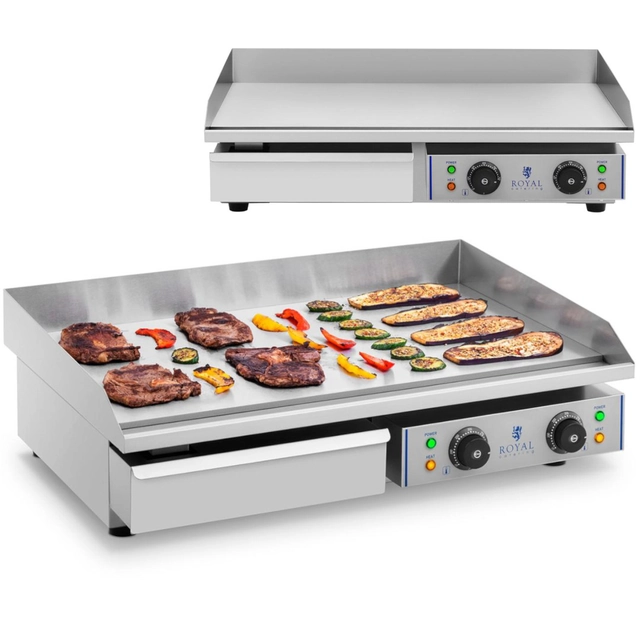 Elektrische grill met hoge rand, breedte 75cm