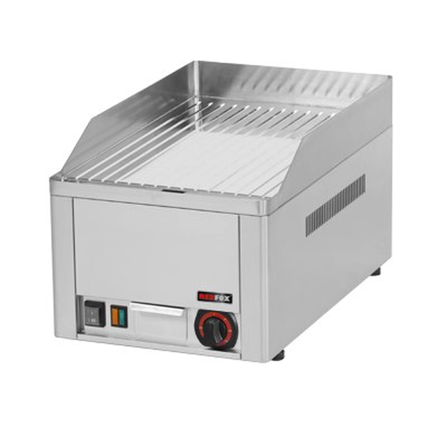 Elektrische grillplaat 33 cm | gegroefd | chroom | Roodvos 00000359