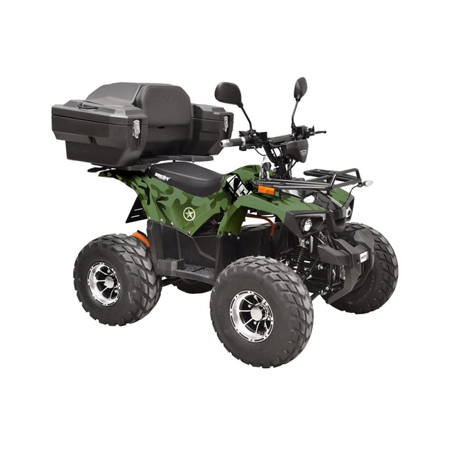 Elektrisk ATV på batteri HECHT 56199 Army, motor 1200 W, Pb-syrabatteri 72 V, 20 Ah, maximal lastkapacitet 120 kg, 160 x %p6 /% x 121 cm