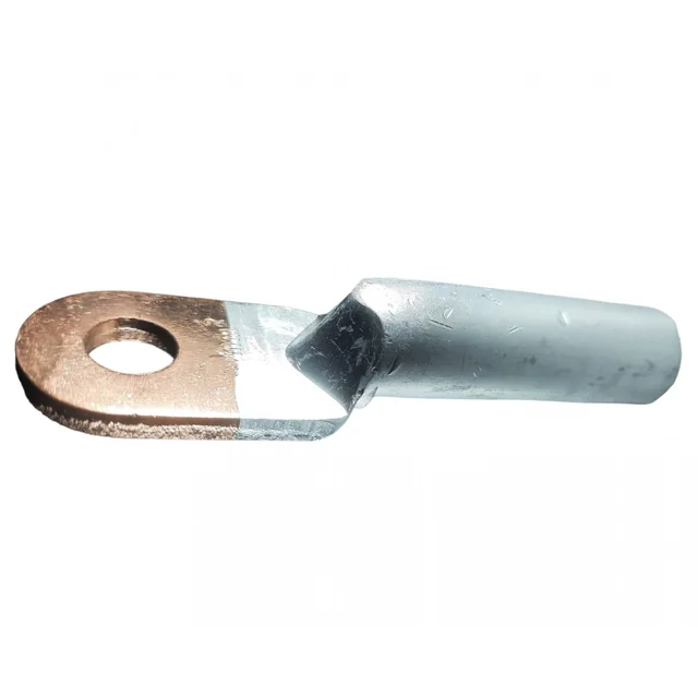 Elektrisk sko kobber aluminium Cu-Al 120mm2 rørterminaler huldiameter 14mm længde 120mm