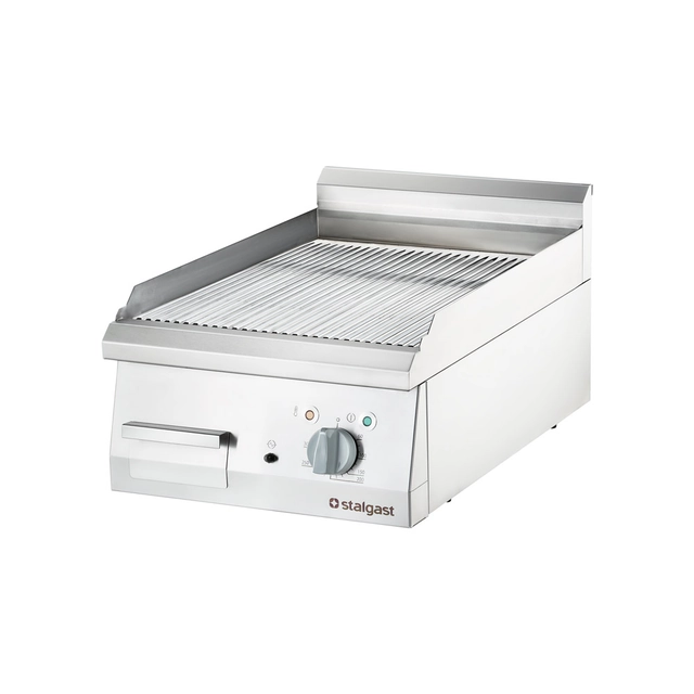 Elektro-Grillplatte, verchromt, gerillt, P 4 kW, U 400 V