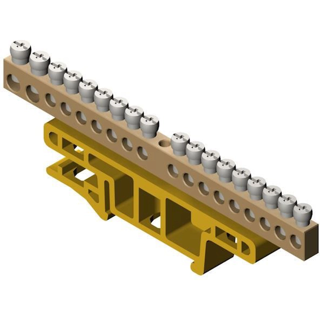 Elektro-Plast Bandă terminală pentru șină 18-torowa galben TH35 LZ-18/N (0922-01)