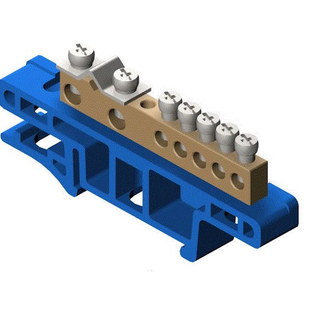 Elektro-Plast Morsettiera per guida 7-torowa blu TH35 N LZ-7/N (0920-00)