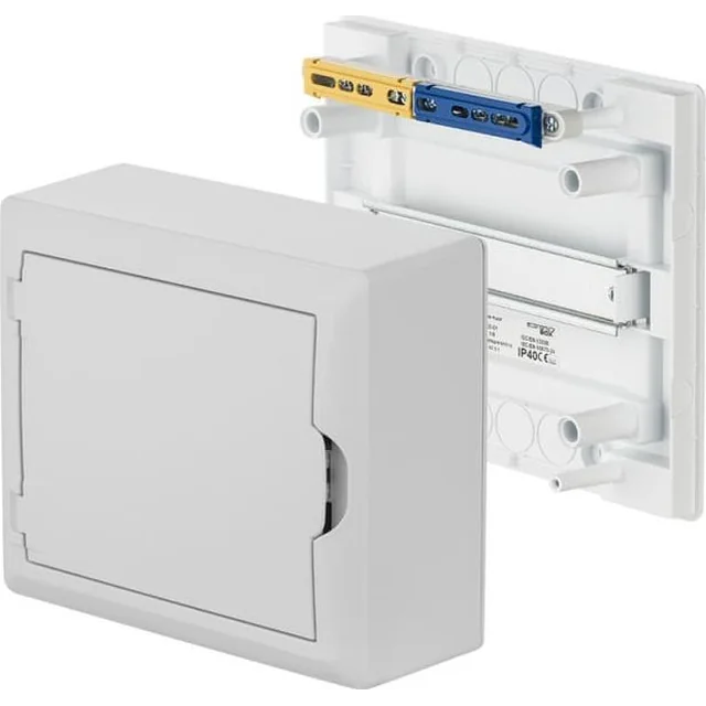 Elektro-Plast Rozdzielnica modułowa 1x8 n/t CAJA ECONÓMICA RN 1/8 drzwi białe (N+PE) IP40 2502-00
